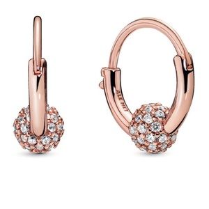 Pandora Pavé CZ Bead Hoop Earrings